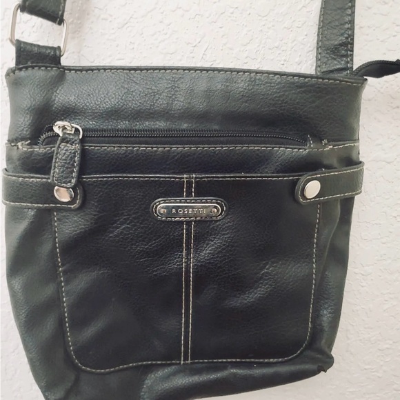 Rosetti Faux Leather Black/Brown Crossbody EUC No Defects - Picture 3 of 9